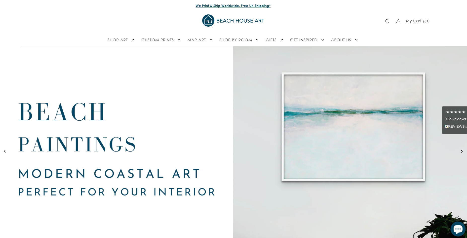 Beach House Art Website Screenshot