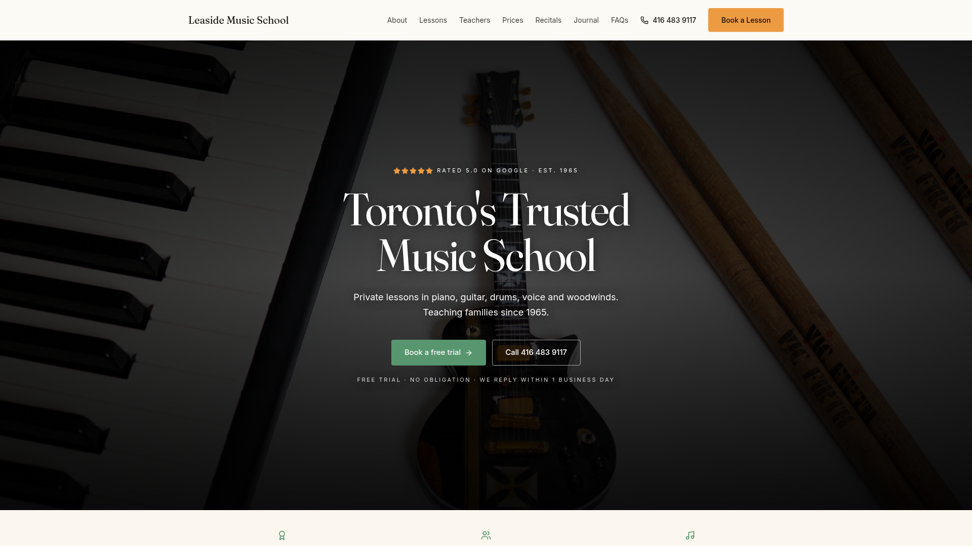 Leaside Music School website