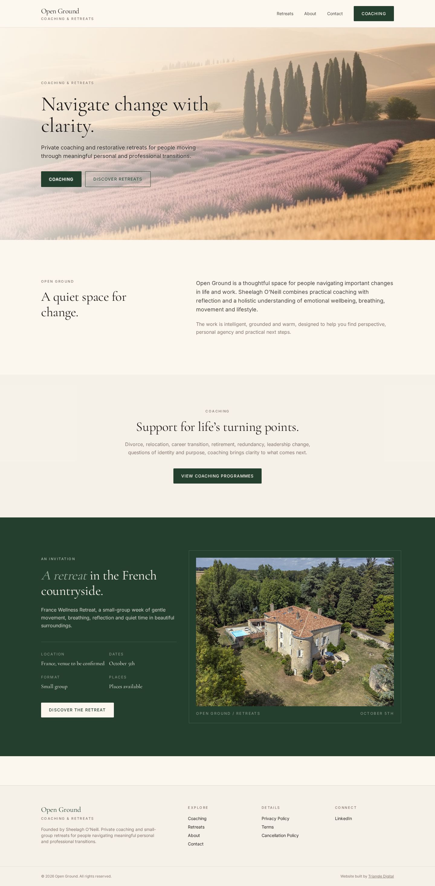 Open Ground website