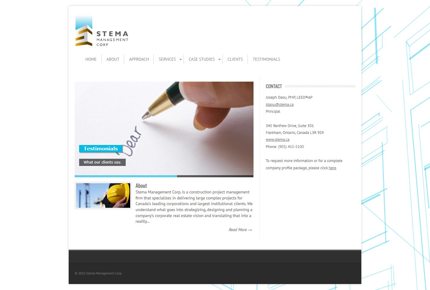 Stema Management Corp. website
