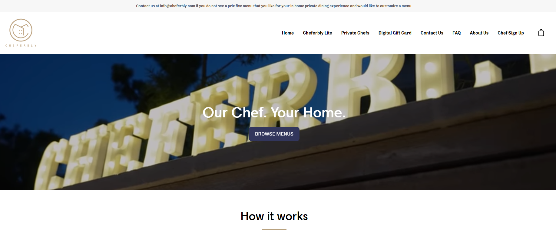 Cheferbly Website Screenshot